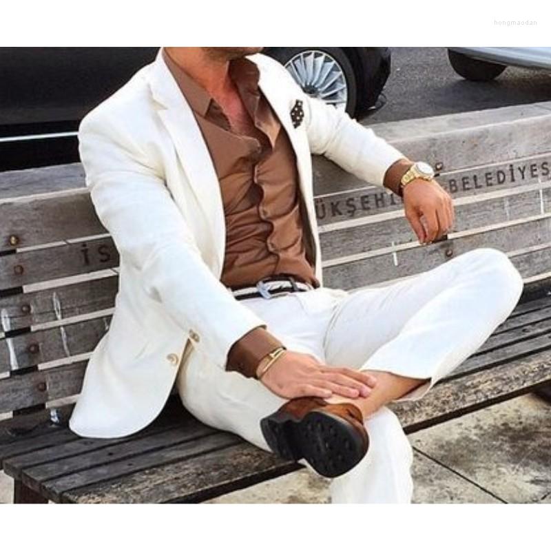 

Men's Suits 2023 The Latest Jacket And Pants Casual Ivory Suit Men's Slim Business Tuxedo Custom 2 Piece, Blue