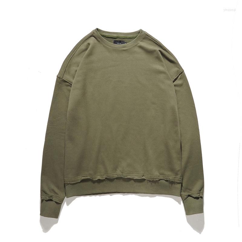 

Men's Hoodies Sweatshirts Simple Solid Oversize Drooping Shoulders Tops DISTRESSED SWEATSHIRT, Black