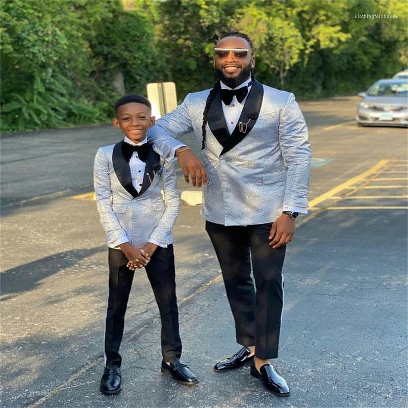 

Men's Suits Handsome 2 Piece Men Printed Formal Customized Fit Lapel Fashion Party Wedding Tuxedos Coat Pant, White