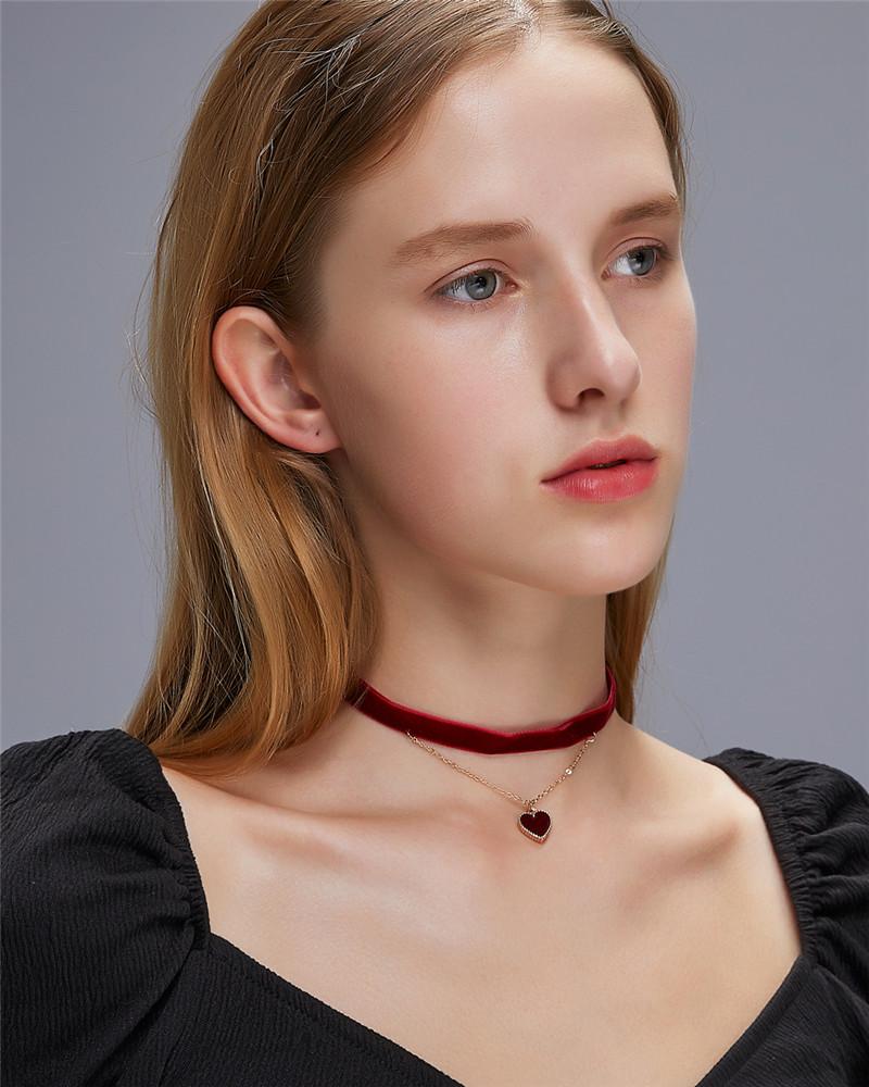 

Chains Necklace For Women Love Chokers Stainless Steel Gold Custom Dainty Pendant Statement Couple Gift Her