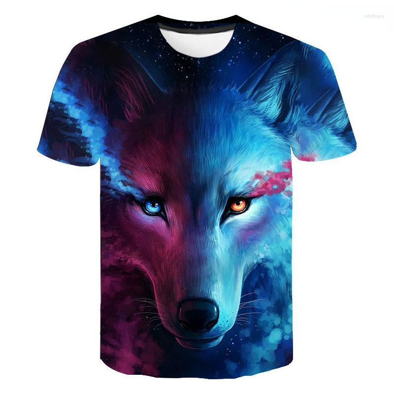 

Men's T Shirts Summer Wolf Pattern Streetwear Fashion T-shirt Boy Girl Kids 3D Printed Short Sleeve Casual Men Women Children Cool Tops, Txa2232.