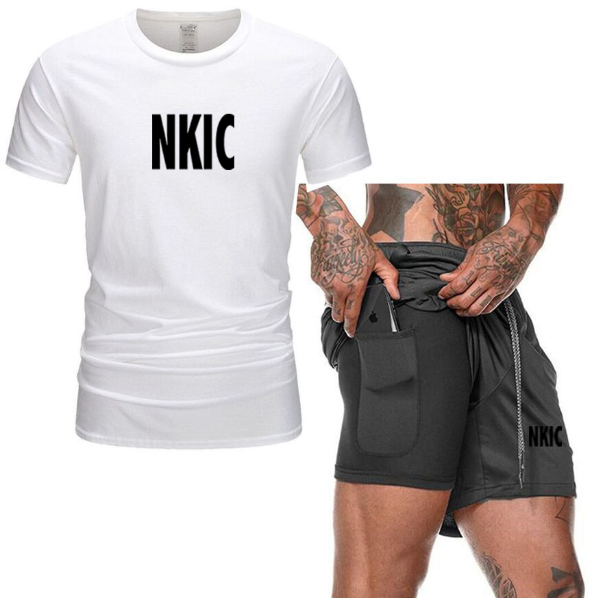 2023 Summer New Men Shorts Sets Short Sleeve T Shirt Shorts Print Male Tracksuit Set Men&#039;s Brand Clothing 2 Pieces Sets-image-841948191