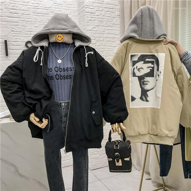 

Women's Trench Coats 2023 Winter Printed Hooded Overalls Cotton Jacket Women Long Jackets Womens, Beige