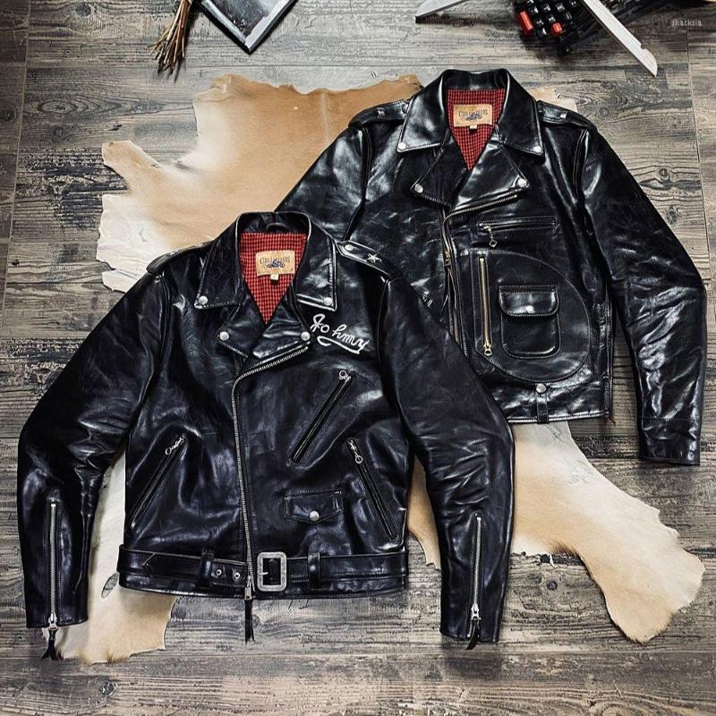 

Men's Jackets Super High Quality Italian 22-63 Core Horse Leather Re-engraved BUCOJ24 & Marlon 613 Biker Jacket