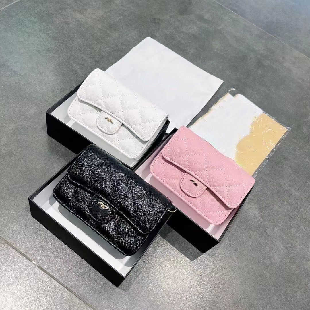 

Luxury Designer bags Handbag Shoulder Crossbody Bags Tote Women's New Spring Fashion Shoulder Rhombic Embroidery Wire Caviar Chain Small Waste Factory Direct Sale, Pink