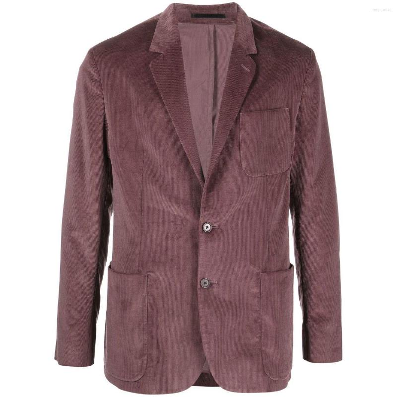 

Men's Suits Raspberry Color Corduroy Warm Men's Jacket Outwear Classic Fit Fashion Design Fall Clothes Casual Daily Male Blazer Suit, Custom made