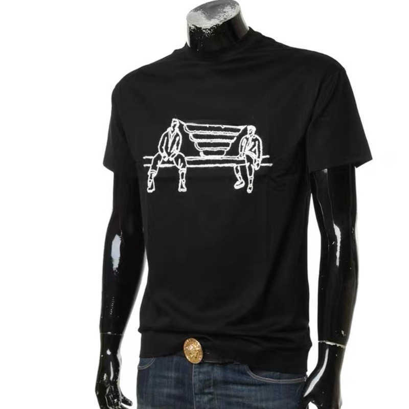 

Summer short sleeve t shirt men women tshirts cotton sweatshirt GA designer tshirt round neck pullover sweater fashion print shirts 4xl 5xl, White-tshirt