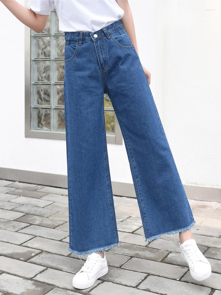 

Women's Jeans Xisteps Women Casual Wide Leg Loose Female Straight No Elastic Boyfriend Denim Pants Plus Size Trousers 2023 Spring, Blue