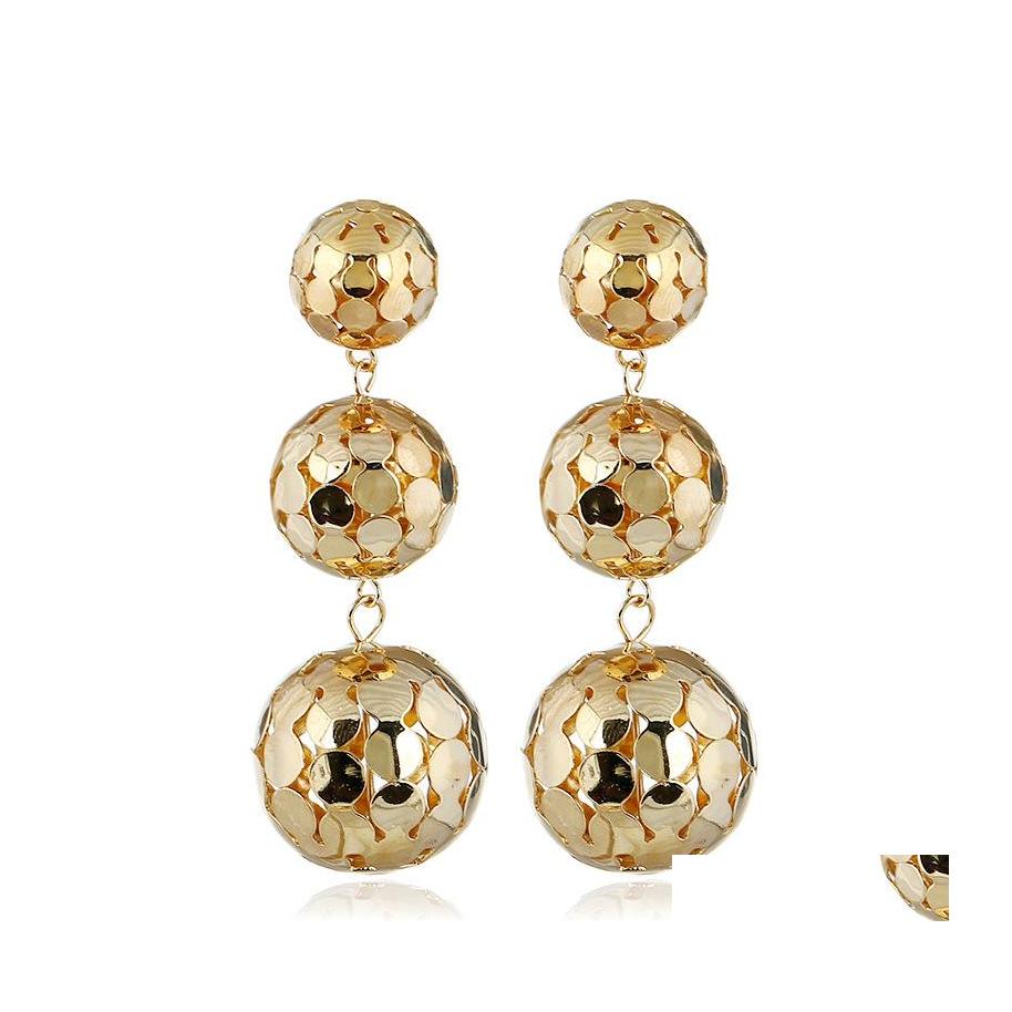 

Dangle Chandelier Old Color Metal Ball Earrings For Women Long Earring Statement Drop Earing Vintage Bold Punk Jewelry Wholesale De Dhvba