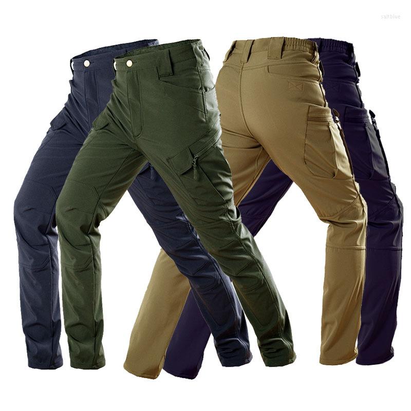 

Men's Pants City Tactical Cargo Men Waterproof Work Long With Pockets Warm Trousers Many, Black