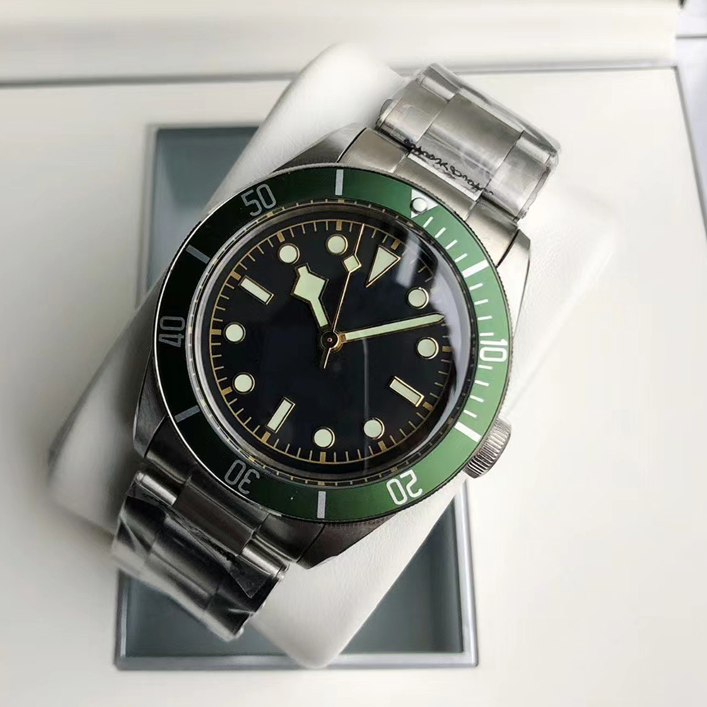 

Mens Watch Automatic Mechanical 8215 Movement Watches 41mm Business Luminous Wristwatches Waterproof Sapphire 904L Stainless Steel Wristwatches Montre de Luxe, Color 1