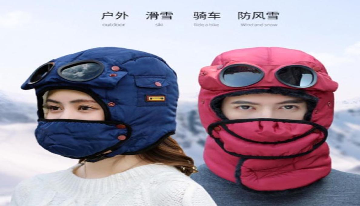 

Lei feng hat female winter outdoor cold thickened and lined hat cycling warm cotton hat windproof ear protection neck cap male F C9053072, Blue