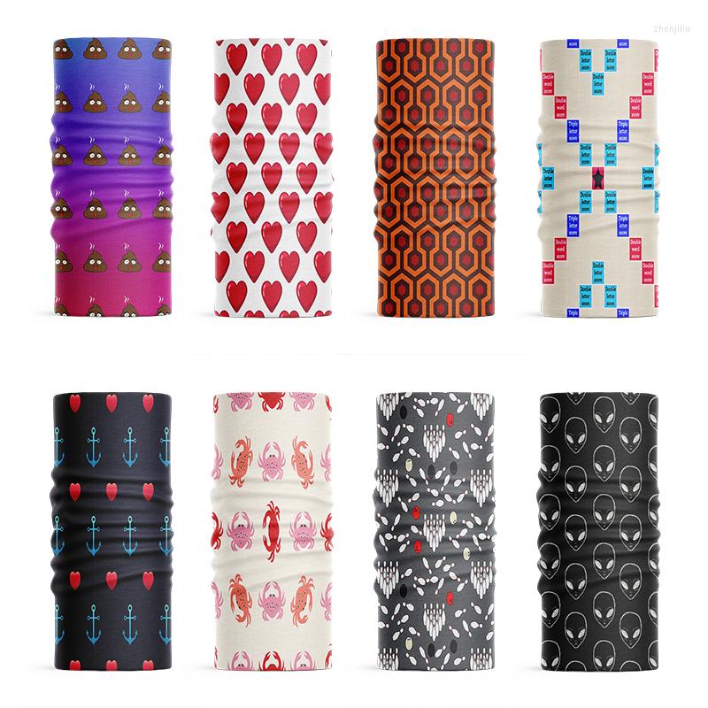 

Scarves 3D Printed Mini Pattern Dustproof Face Cover Men's Bandana Microfiber Seamless Tubular Sports Cycling Wrist Wrap Women Headscarf