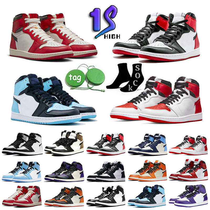 

Shoes Designer Sneakers Basketball Midnight Navy Blue Bred Jumpman 1 Og 1S Bred Denim One Retros Visionaire Unc Paten Mid A Ma Maniere Solo, 31