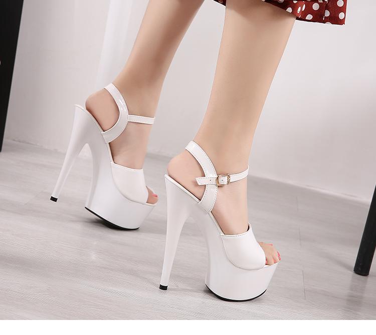 

Sandals Shoes Woman Clear Heels Platform 2023 Beach Sexy Wedding Steel Tube Dancing Girl Stripper Open Toe, Beige