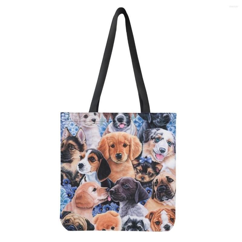 

Evening Bags FORUDESIGNS Cute Dog Print Casual Street Women's Shoulder Bag Vacation Must-Have Large Capacity Shopping Reusable Soft, Htja805dh