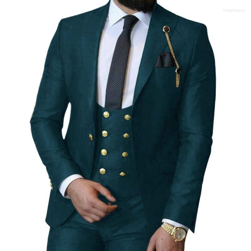 

Men's Suits 3 Pieces Royal Blue Men Costume Homme Italian Business Slim Fit Groom Prom Tuxedos Groomsmen Blazer For Wedding, As picture3