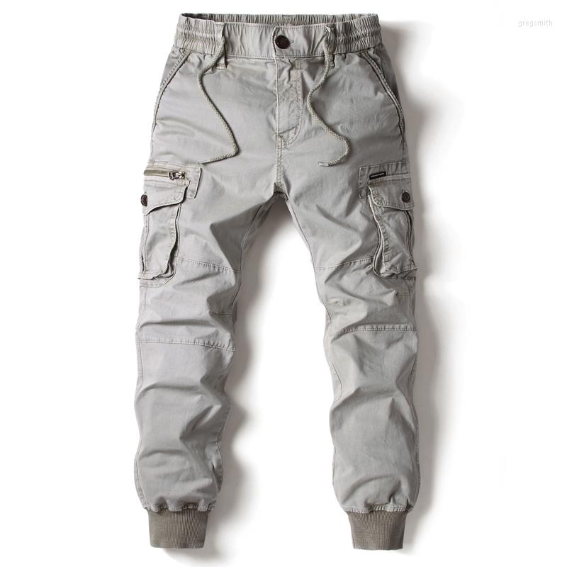 

Men's Pants Cargo Men Jogging Casual Cotton Classic Trend Mens Streetwear Work Tactical Tracksuit Trousers Plus Size, Army green