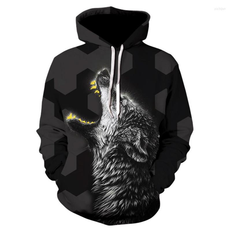 

Men's Hoodies 3D Wolf Print Sweatshirt Men/Women Casual Autumn Tracksuit Hoodie Male Fashion Men Streetwear, Picture color