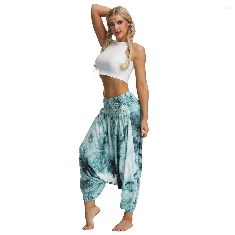 

Active Pants 6 Colors Bohemian Printed Casual Sports Yoga Dance Big Crotch Trousers Tie-dyed Digital Joggers, Ycl061