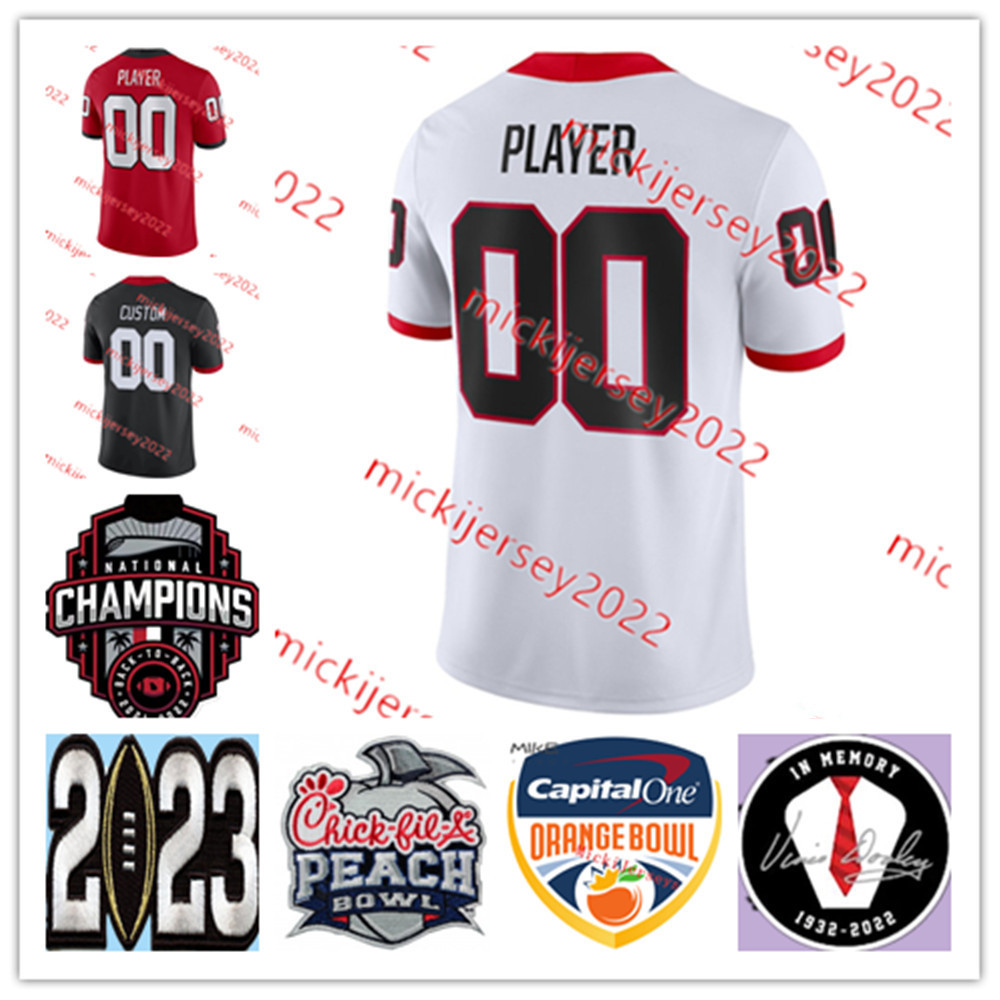 

Custom Football Jerseys 2023 College Football Champions Jersey 19 Brock Bowers 13 Stetson Bennett IV 88 Jalen Carter 5 Kelee Ringo 24 Malaki Starks Mens Youth, 2023 +champions two patch