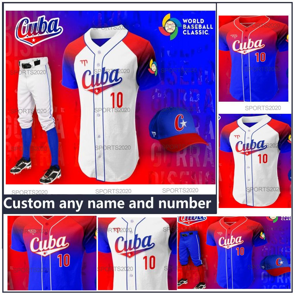 

CUSTOM 2023 WBC wbc Cuba Baseball Jerseys World Baseball Classic 2023 Yoan Moncada Luis Robert Yoan Lopez Bolanos Men Women Kids, White
