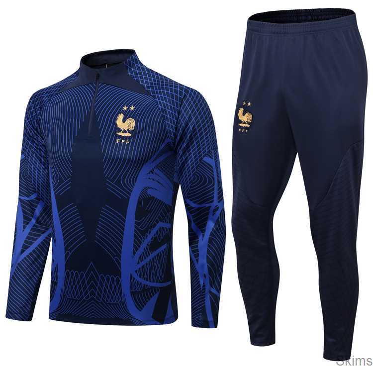 

Men football tracksuit France soccer winter training suit long sleeve survetement maillot de foot Italy sportswear set, Fr-08