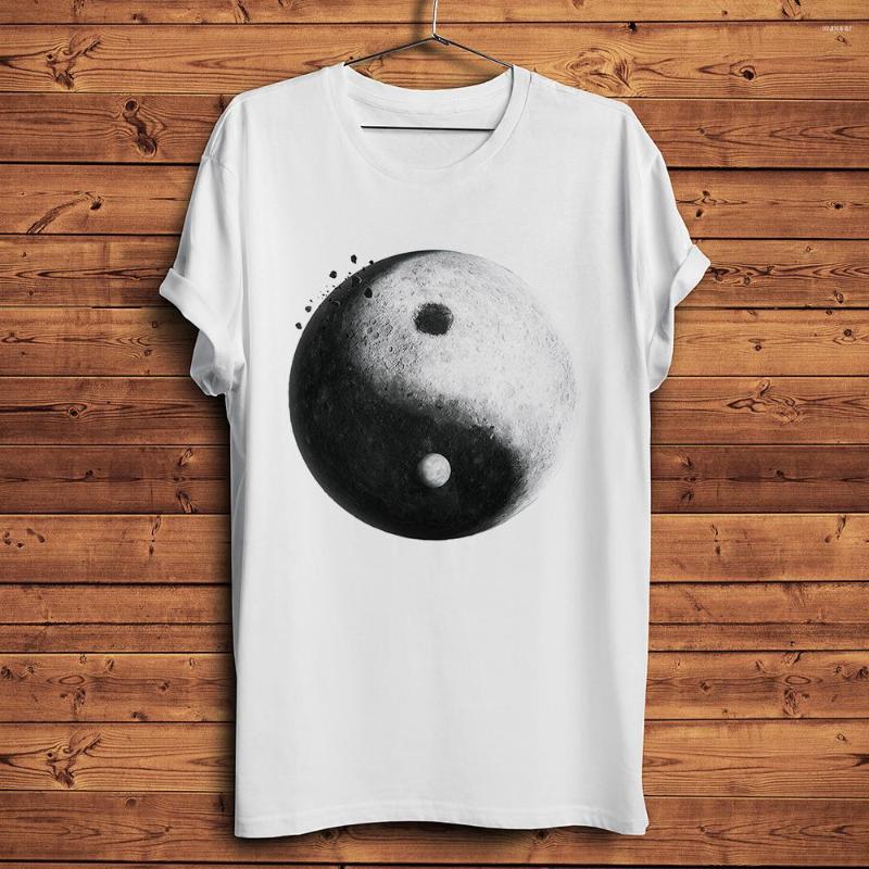 

Men' T Shirts Yin Yang Taiji Dark And Bright Moon Funny Tshirt Men Summer White Casual Short Sleeve Shirt Unisex Geek Streetwear Tee, 3959