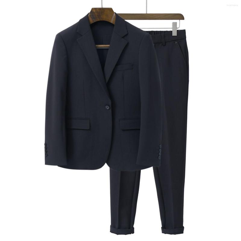 

Men's Suits Formal Men's Suit Business Casual Fashion Korean Version Slim Black Handsome, Khaki