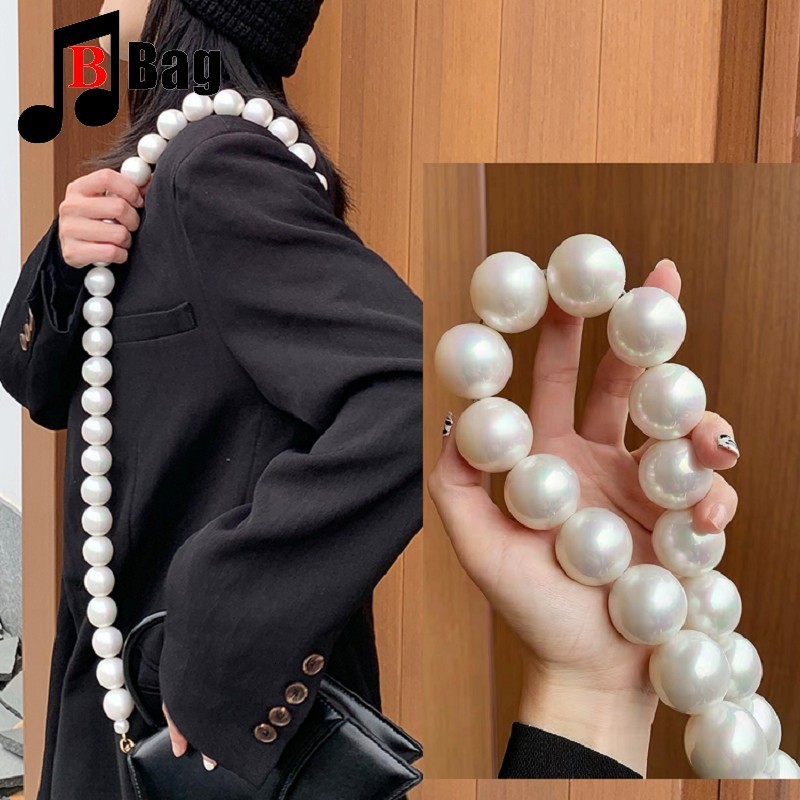 

Bag Parts Accessories 25mm Pearl Bag Strap Beaded Design Bag Handle Belt Women Handbag Handles Replacement Handbags Strap Accessories phone decoration 230213
