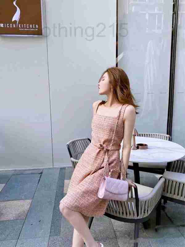 

Skirts&Skorts Designer Small Spring and Summer New Slim White Orange Pink Lace-up Backless Dress CYIP