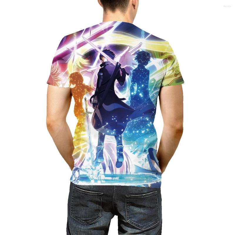 

Men's T Shirts Sword Art Online Summer Mens Clothes T-shirt Fashion Cool Style Personality Print T-shirts Harajuku Short Sleeve, Dark grey