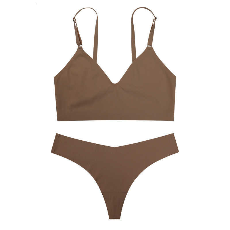 

Ladies Bra Set Women Lingerie Thong s Seamless s Brief s Push Up Panties Sporty, Dark brown