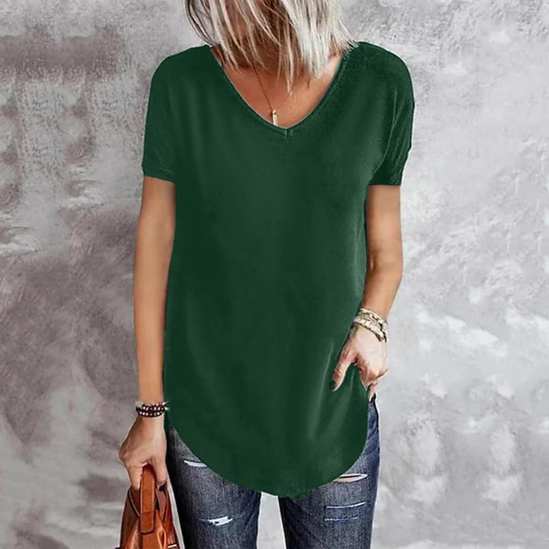 

Women's T Shirts Short Sleeve Lounge Shirt Women Cute Workout Womens Cotton Tees Long Thick, Black
