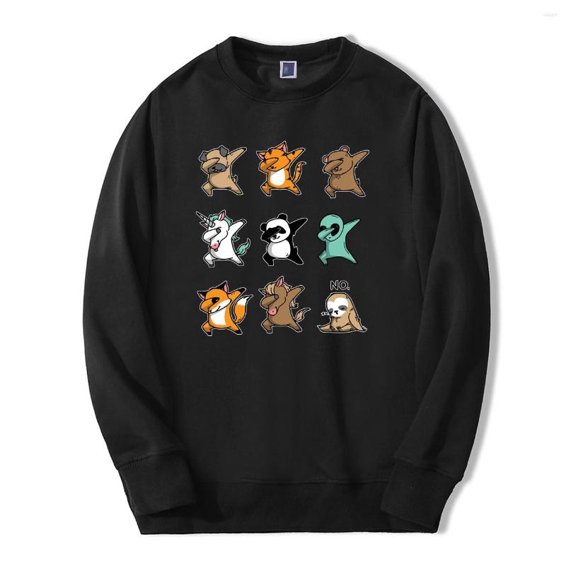 

Men' Hoodies Cartoon Animal Dog Tiger Hip Hop Funny Printed Sweatshirts Men 2023 Spring Winter Fashion Fleece Tracksuit, Dark blue 6