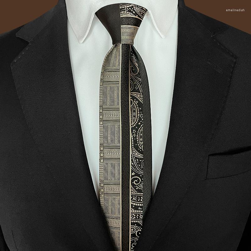 

Bow Ties VEEKTIE Brand Fashion Neckties For Men Slim England Retro Hand Tie 6cm Black Gray Pringting Pattern Multicolor Jacquard Novelty