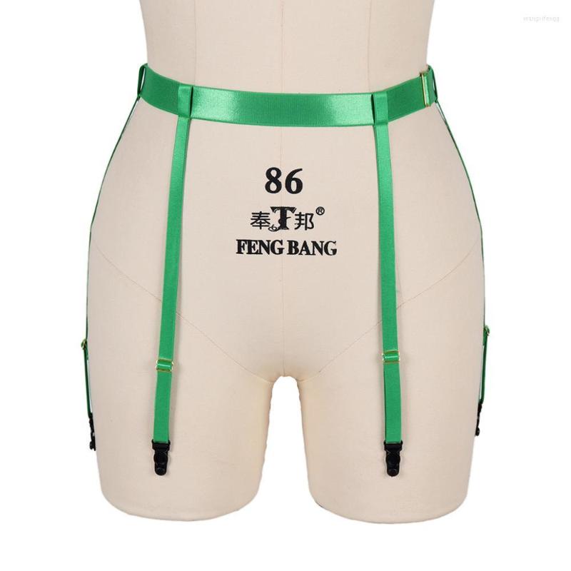 

Garters Waist Garter Belts Cage Green Fashion Strappy Thigh Elastic Plus Size Sexy Suspender Stockings Bandage Body Harness Punk Goth, White