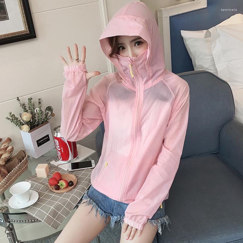 

Women's Jackets Plus Size Cycling Women Summer Beach UV Jacket Female Sun Protection Clothing Lady Hooded Casual Loose Sunscreen Blouse Coat, Gray