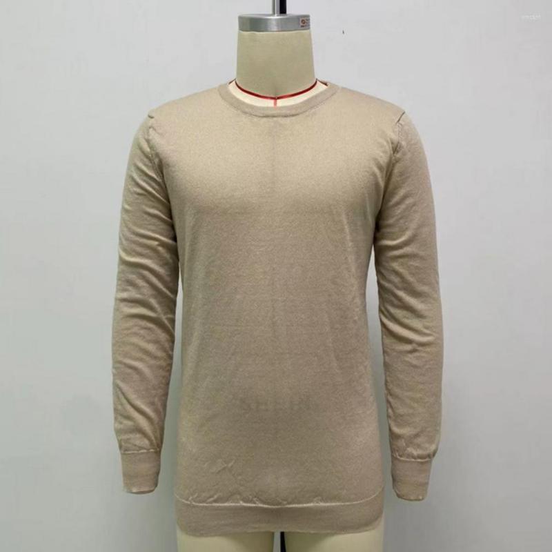 

Men' Sweaters Stylish Men Base Sweater Pullover Warm Slim Fit Soft Winter, Khaki