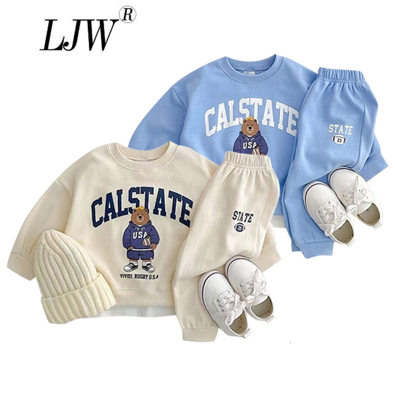 

Clothing Sets Baby BoysGirl Clothing Sets Striped Sport Suit Set Fashion Kid HoodiesPants Suit Set Toddler Striped Tracksuit Clothes 230213, Dark grey