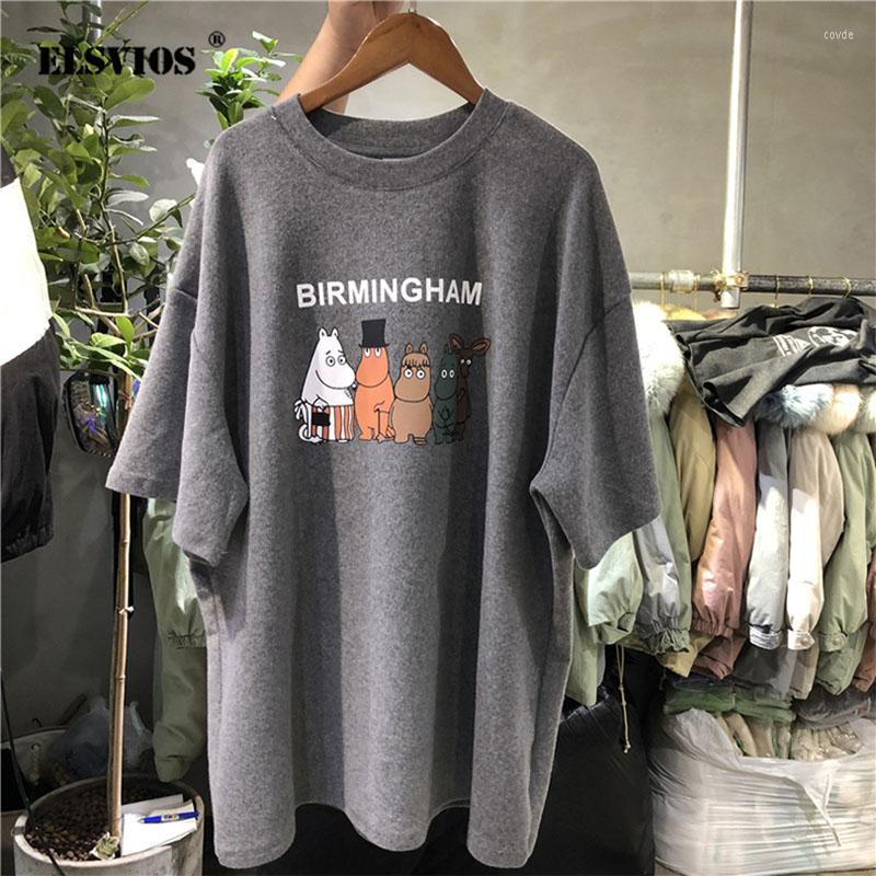 

Women's T Shirts Short-Sleeved T-Shirt Women Summer Harajuku Style Loose And All-Match Half-Sleeve Top Clothes Cute Cartoon Anime Graphic, Black