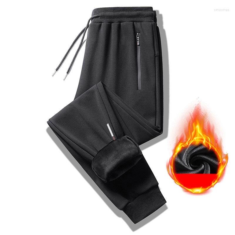 

Men's Pants Men's Winter Clothes Plush Casual Cotton Thickened Sports Large Trousers, Grey loose mouth
