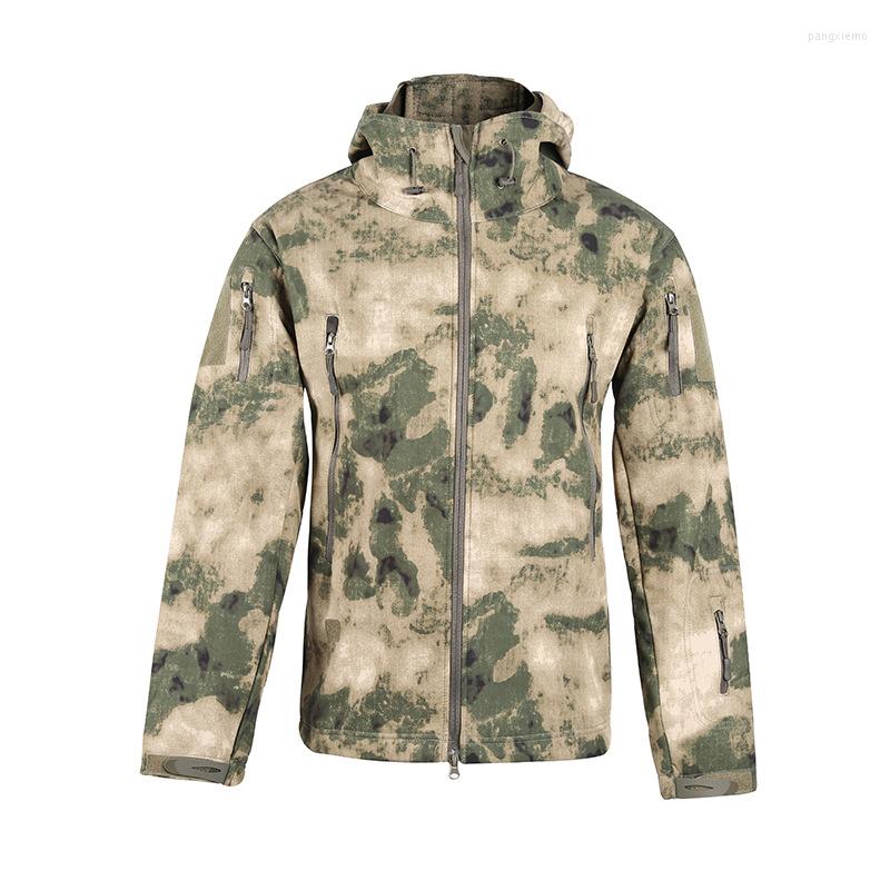 

Men' Jackets Men' Fleece Waterproof Workwear Cycling Mountaineering Softshell Camouflage Suit Tactical Outdoor Storm, German camouflage