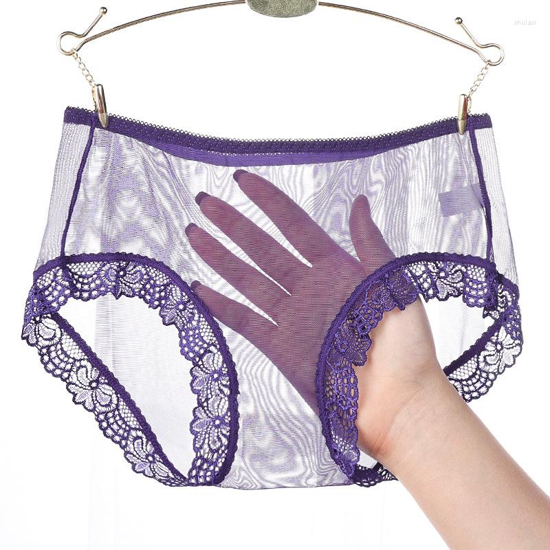 

Women' Panties Arrival Fashion Mesh Ultra-Thin Ropa Interior Femenina Sexy Lingerie Women Underwear Plus Size 4XL Lace Transparent, Gn