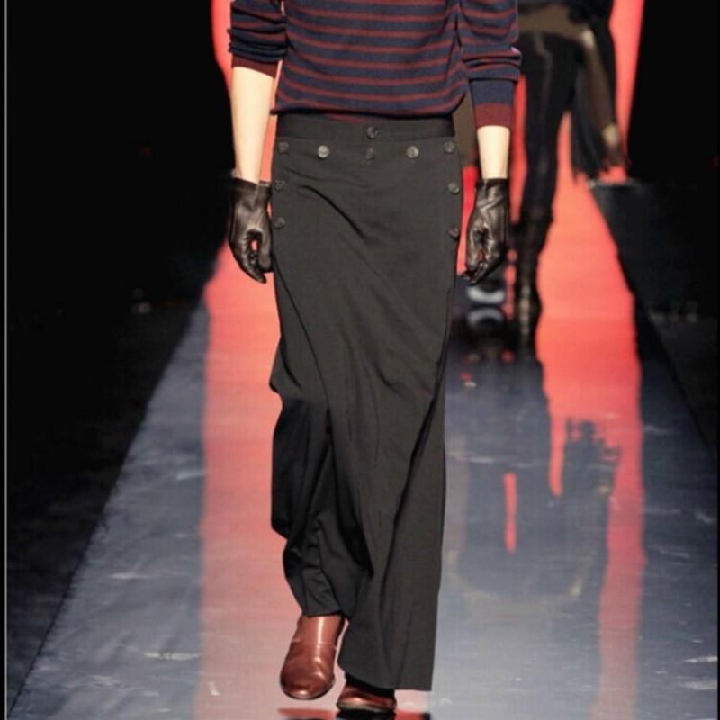 

Men's Pants High Quality Catwalk Culottes Men Casual Trousers Fashion Tide Harem Nightclub Clothing Singer Costumes 2023Men's, Black
