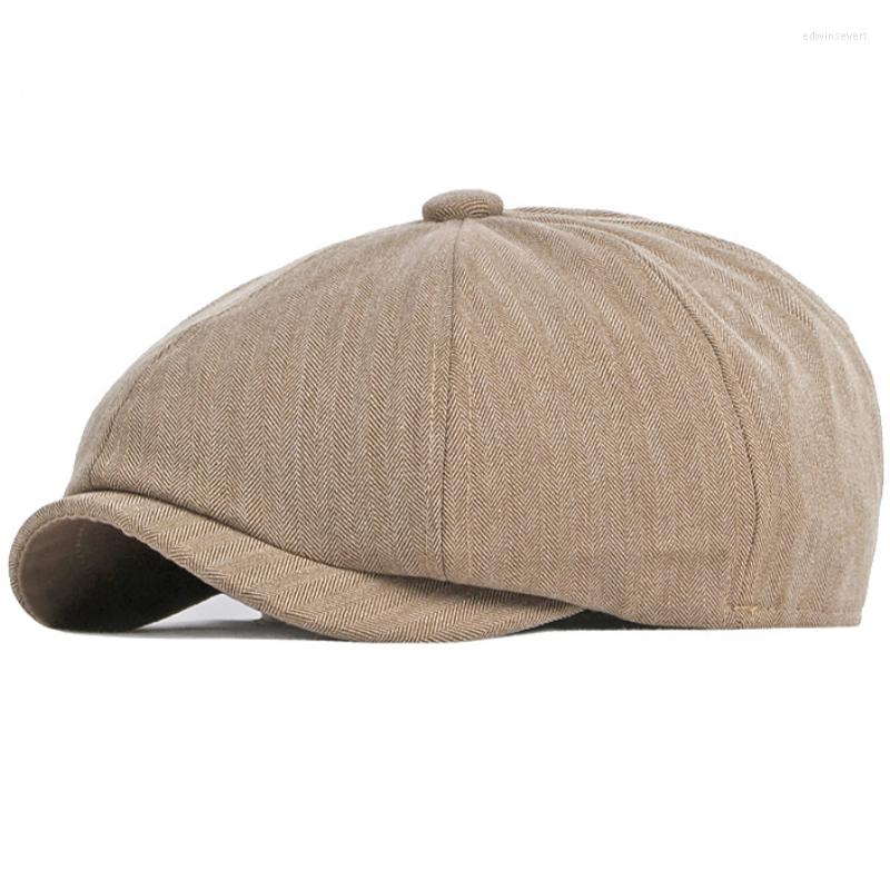 

Berets HT3779 Men Women Solid Plain Flat Cap Vintage Artist Painter Beret Hat Male Female Octagonal Sboy Retro Caps, Black