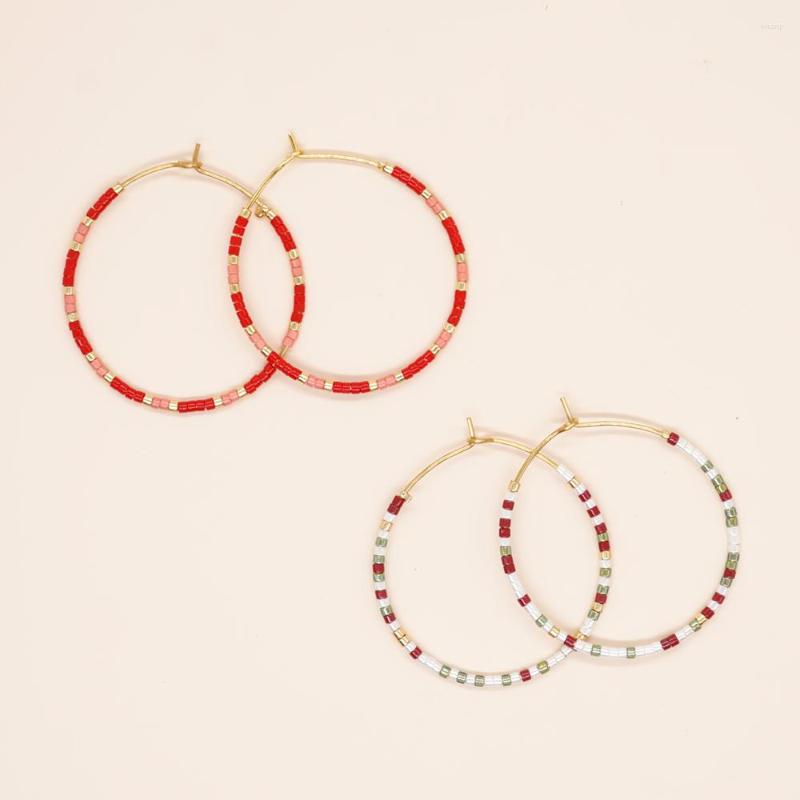 

Dangle Earrings Simple Thick Round Circle Stainless Steel For Women Beaded Jewelry Brincos Oversize Gold Color Hoop Earring
