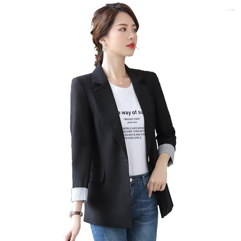 

Women' Suits Spring Ladies And Autumn Fashion Blazer Coat Professional Women' Casual Suit, Black