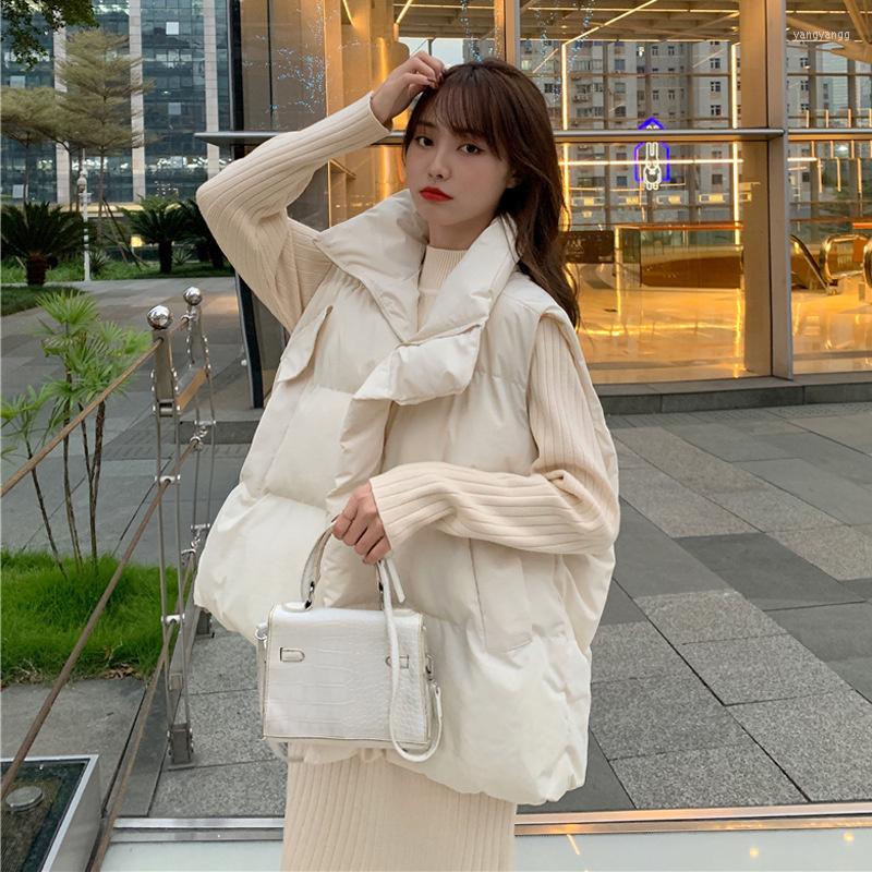 

Women' Vests 2023 Down Cotton Vest Women' Autumn Winter Outer Wear Casual Loose Warm Sleeveless Waistcoat Female Jacket Parka Coats, Black