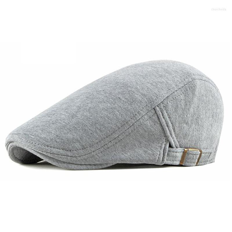 

Berets Vintage Mens Flat Ivy Cap Warm Fashion Sboy Gatsby Hat Women Pure Beret Autumn Winter Cotton For Unisex, Light grey